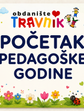 Obavijest: početak pedagoške godine